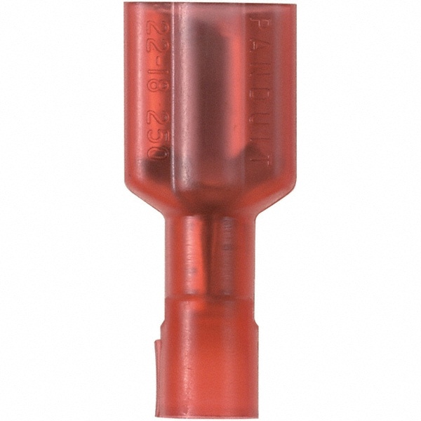 Wire Disconnect: Female, Red, Nylon, 22-18 AWG, 0.35