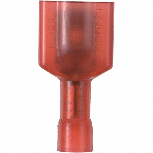 Wire Disconnect: Male, Red, Nylon, 22-18 AWG, 0.42