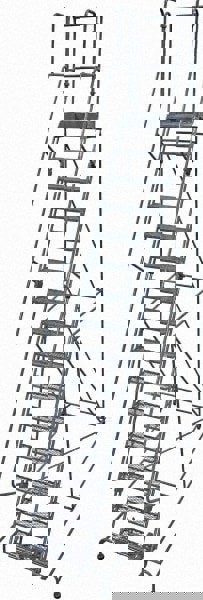 Steel Rolling Ladder: 15 Step
