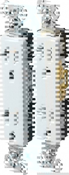 Straight Blade Duplex Receptacle: NEMA 5-20R, 20 Amps, Self-Grounding