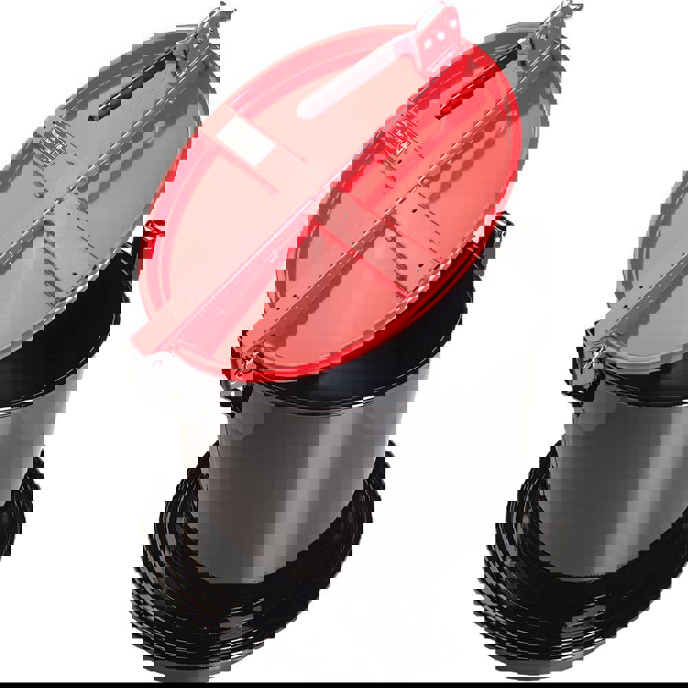 Drum Covers, Liners & Sheets; Compatible Drum Capacity (Gal): 55.00 ; Material: Powder Coated Steel ; Color: Red ; Closure Type: One-Hand Latch ; Anti-static: No ; UNSPSC Code: 24101900
