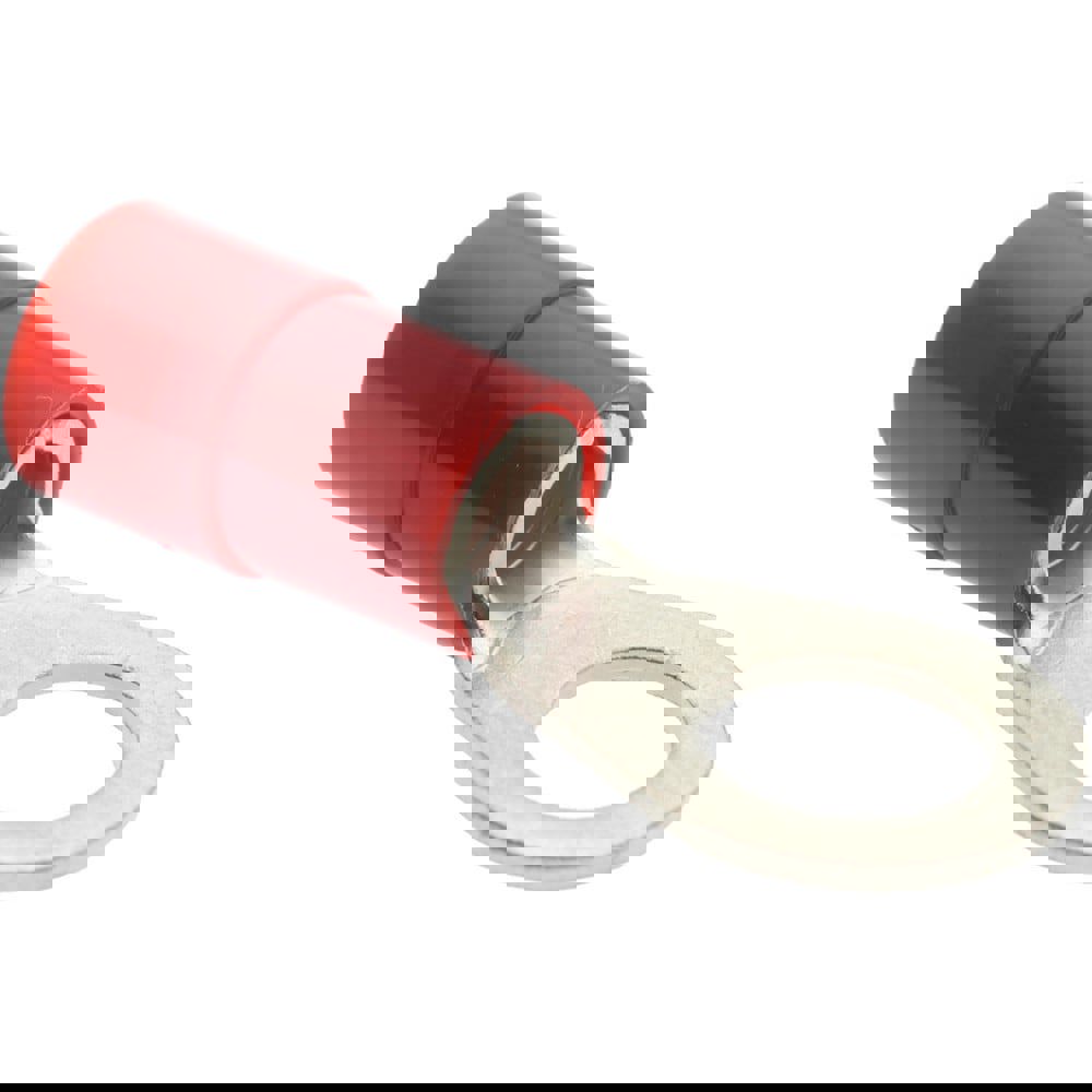 Circular Ring Terminal: Partially Insulated, 8 AWG, Crimp Connection