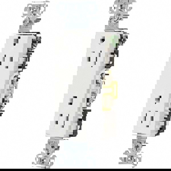 Straight Blade Duplex Receptacle: NEMA 5-15R, 15 Amps, Grounded