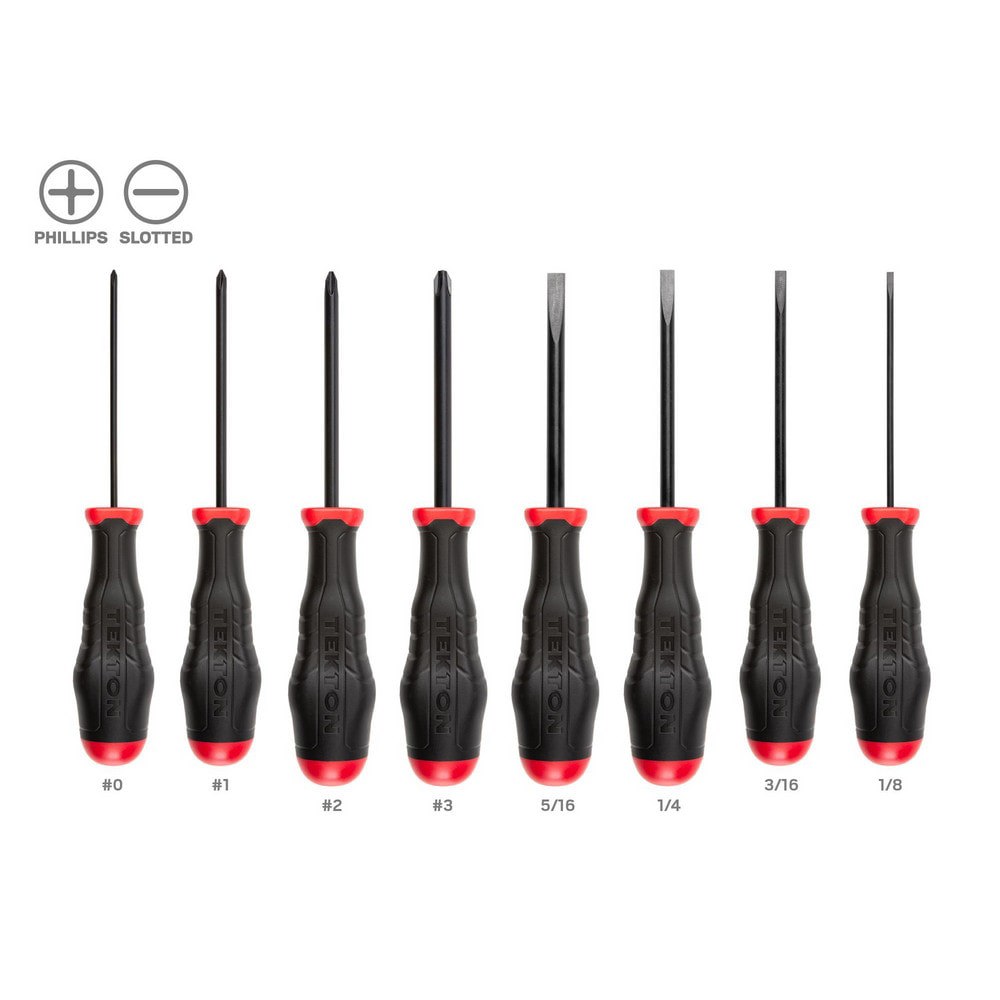 High-Torque Chrome Blade Screwdriver Set, 4-Piece (#1-#2, 3/16-1/4 in.)