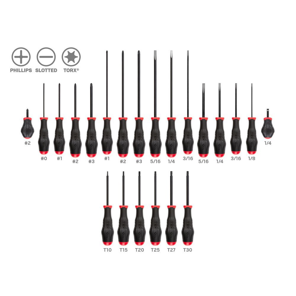 High-Torque Chrome Blade Screwdriver Set, 4-Piece (#1-#2, 3/16-1/4 in.)