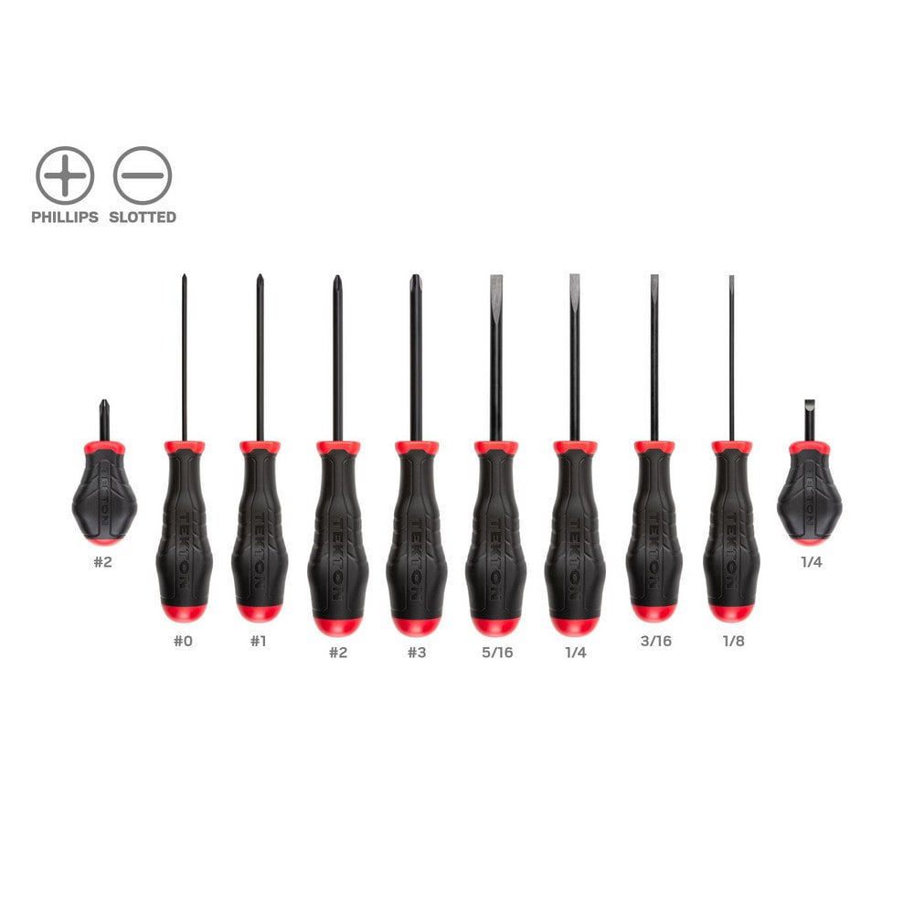 High-Torque Chrome Blade Screwdriver Set, 4-Piece (#1-#2, 3/16-1/4 in.)