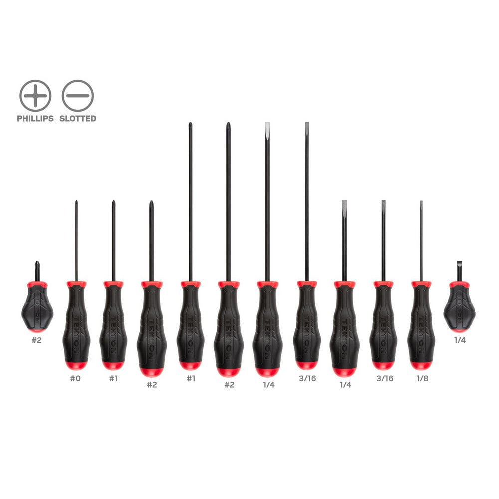 High-Torque Chrome Blade Screwdriver Set, 4-Piece (#1-#2, 3/16-1/4 in.)