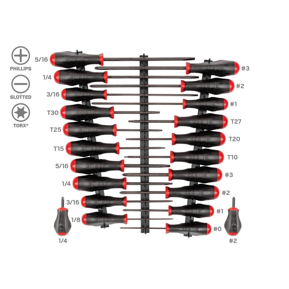 High-Torque Chrome Blade Screwdriver Set, 4-Piece (#1-#2, 3/16-1/4 in.)
