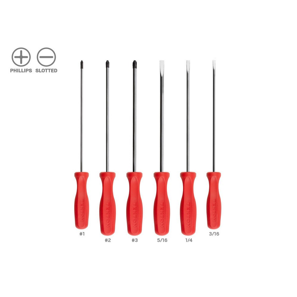 High-Torque Chrome Blade Screwdriver Set, 4-Piece (#1-#2, 3/16-1/4 in.)