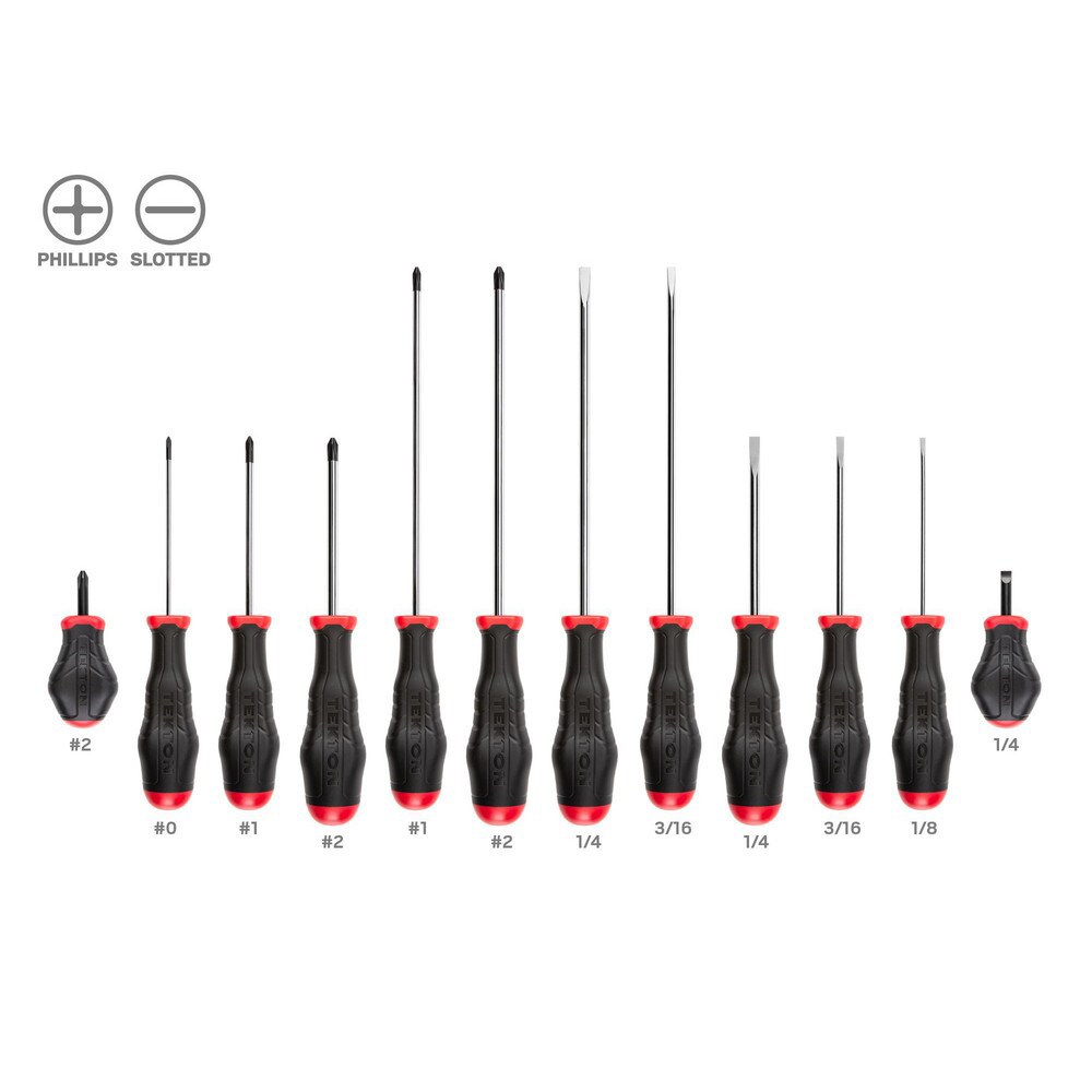 High-Torque Chrome Blade Screwdriver Set, 4-Piece (#1-#2, 3/16-1/4 in.)