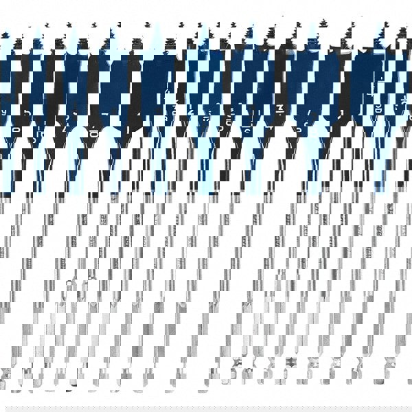 Drill Bit Set: Spade Drill Bits, 9 Pc, 0.25