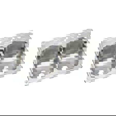 33 in. Drop-in Stainless Steel Double Bowl Kitchen Sink in Elite Satin