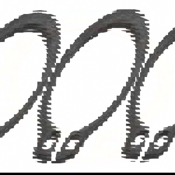 External Retaining Ring: 17 mm Groove Dia, 18 mm Shaft Dia, Spring Steel, Phosphate Finish