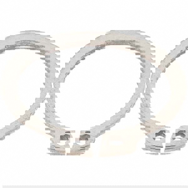 External Retaining Ring: 21 mm Groove Dia, 22 mm Shaft Dia, 420 Stainless Steel, Phosphate Finish