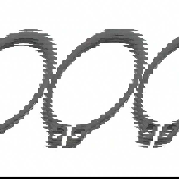 External Retaining Ring: 30 mm Shaft Dia, Spring Steel, Phosphate Finish