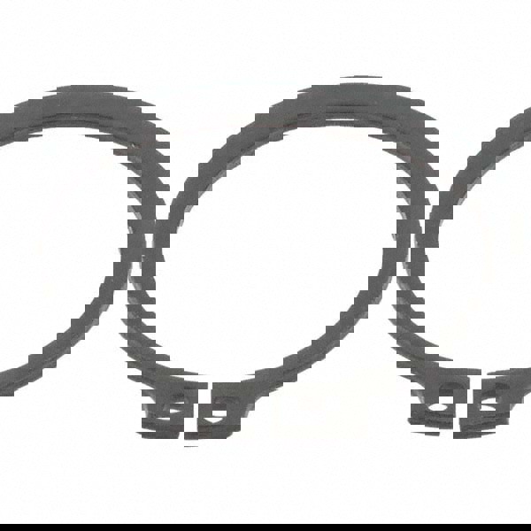 External Retaining Ring: 32.3 mm Groove Dia, 34 mm Shaft Dia, DIN I7221 _ I7223 Spring Steel, Phosphate Finish