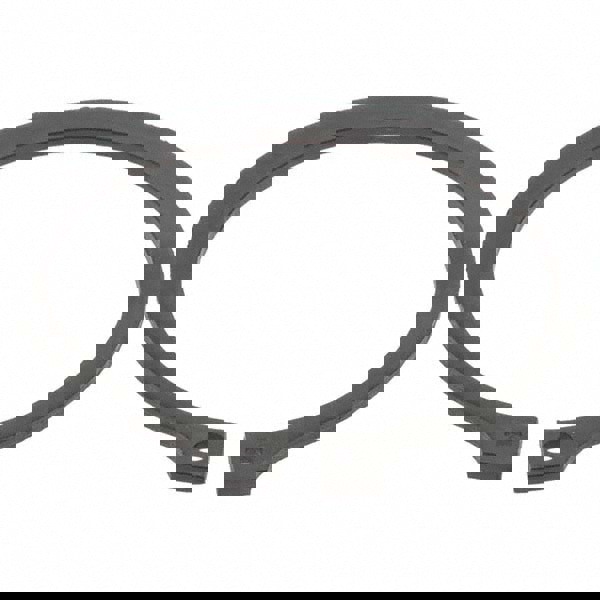 External Retaining Ring: 47 mm Groove Dia, 50 mm Shaft Dia, DIN I7221 _ I7223 Spring Steel, Phosphate Finish