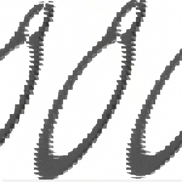 External Snap Retaining Ring: 8.6 mm Groove Dia, 9 mm Shaft Dia, Spring Steel, Phosphate Finish