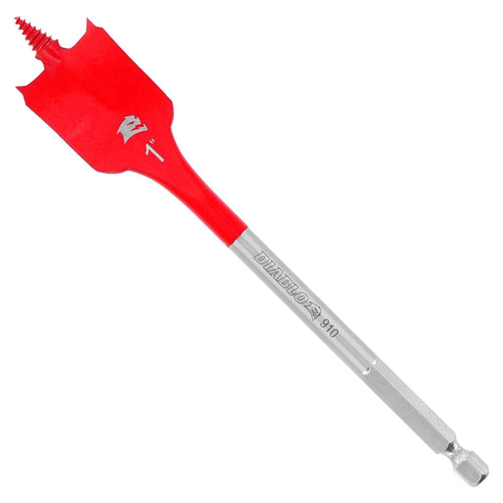 Spade-Blade Drill Bits; Shank Size: 1.0000 ; Shank Type: Hex ; Overall Length: 6.00 ; Shank Length: 0.5in ; Tool Material: High Speed Steel ; Coated: Uncoated