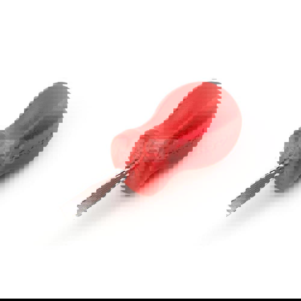 Stubby 1/4 Inch Slotted Hard-Handle Screwdriver