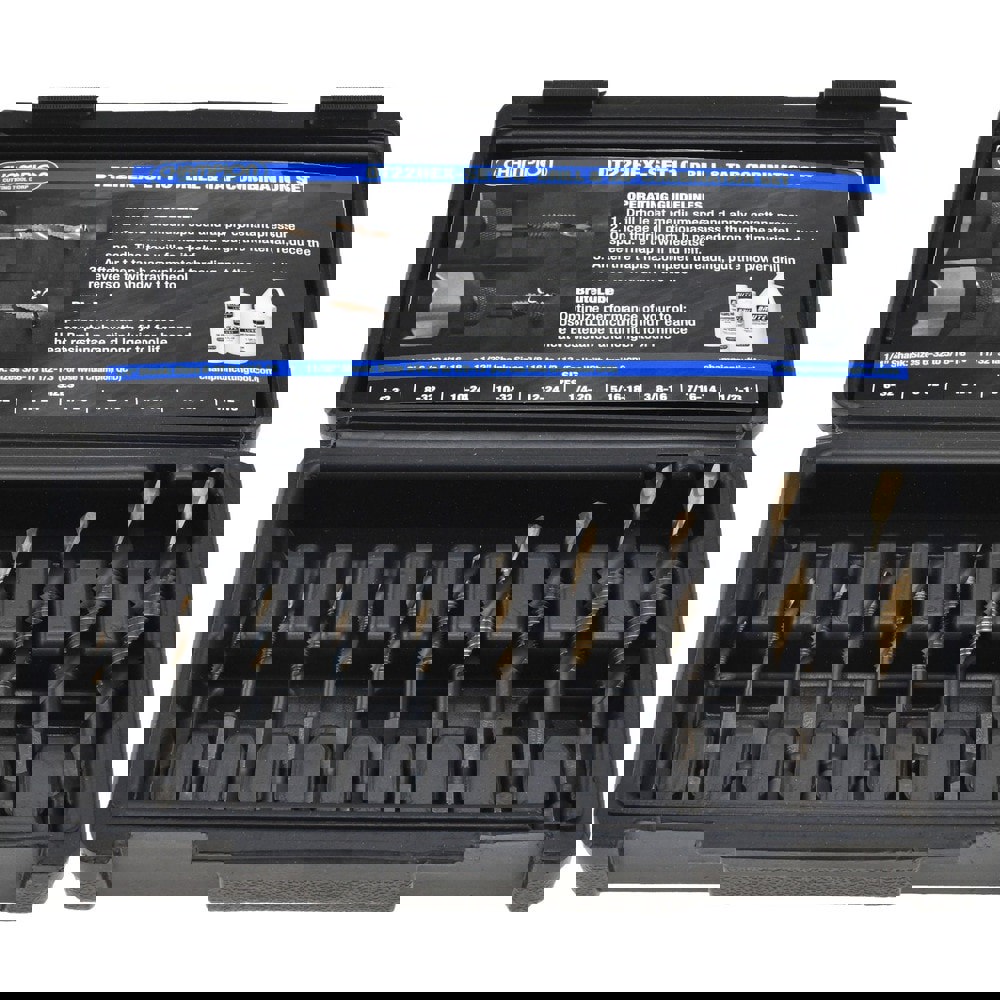 #6-32 to 1/2-13 UNC, High Speed Steel Combination Drill and Tap Set