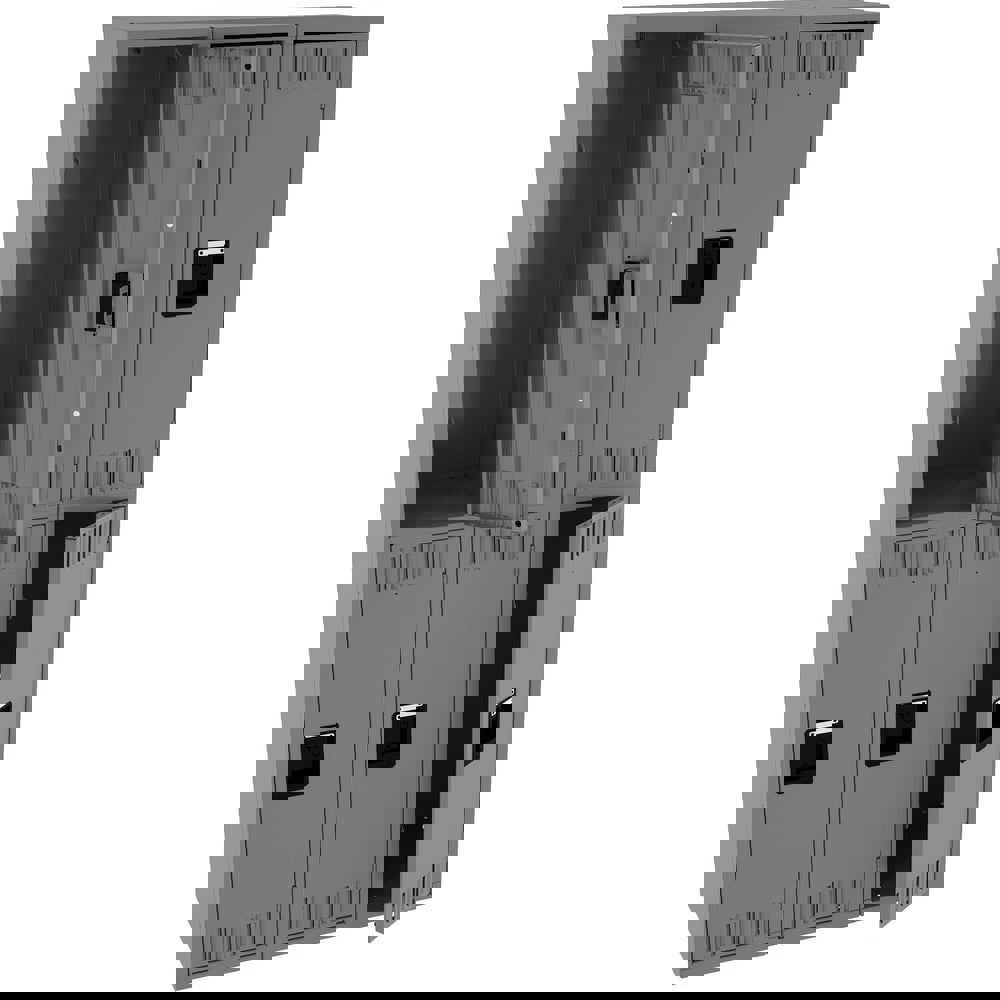 Lockers; Locker Style: 3-Wide ; Locker Configuration: 3-Wide ; Assembled: Yes ; Shelf Capacity: 75 ; Handle Type: Recessed ; Locker Material: Steel