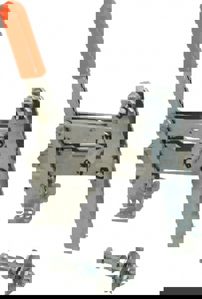 Manual Hold-Down Toggle Clamp: Vertical, 800 lb Capacity, U-Bar, Flanged Base