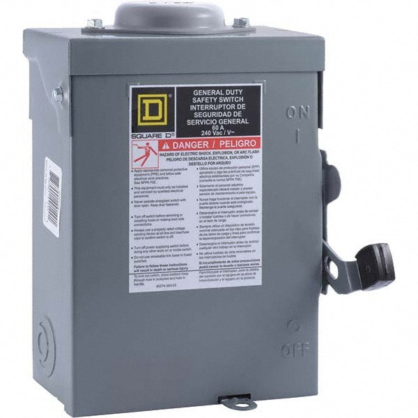 Safety Switch: NEMA 3R, 60 Amp, 240VAC