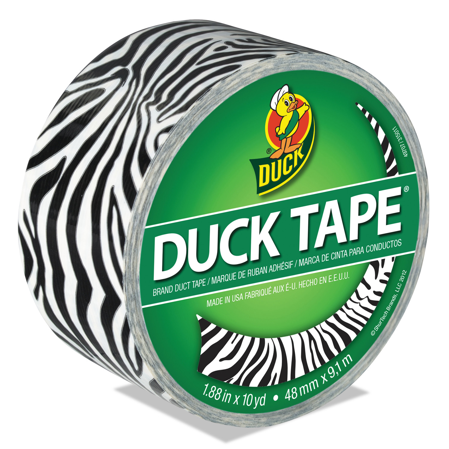TAPE,DUCK,ZEBRA,10YD
