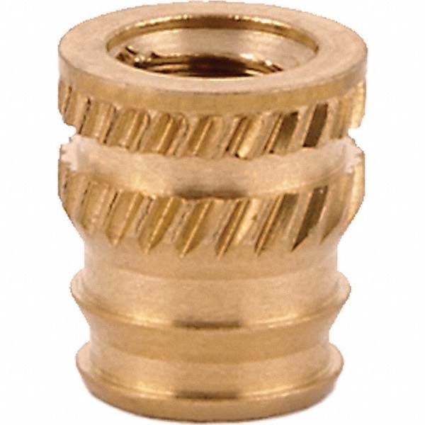 Tapered Hole Threaded Inserts; Product Type: Double Vane; System of Measurement: Metric; Thread Size (mm): M3x0.5; Overall Length (Decimal Inch): 0.2500; Thread Size: M3x0.5 mm; Insert Diameter (Decimal Inch): 0.2200; Pilot Diameter (Decimal Inch): 0.1900