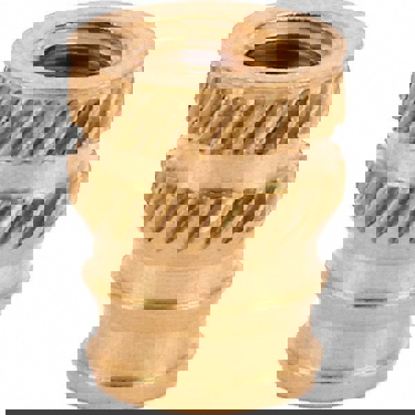 Tapered Hole Threaded Inserts; Product Type: Double Vane; System of Measurement: Metric; Thread Size (mm): M4x0.7; Overall Length (Decimal Inch): 0.3120; Thread Size: M4x0.7 mm; Insert Diameter (Decimal Inch): 0.2500; Pilot Diameter (Decimal Inch): 0.2120