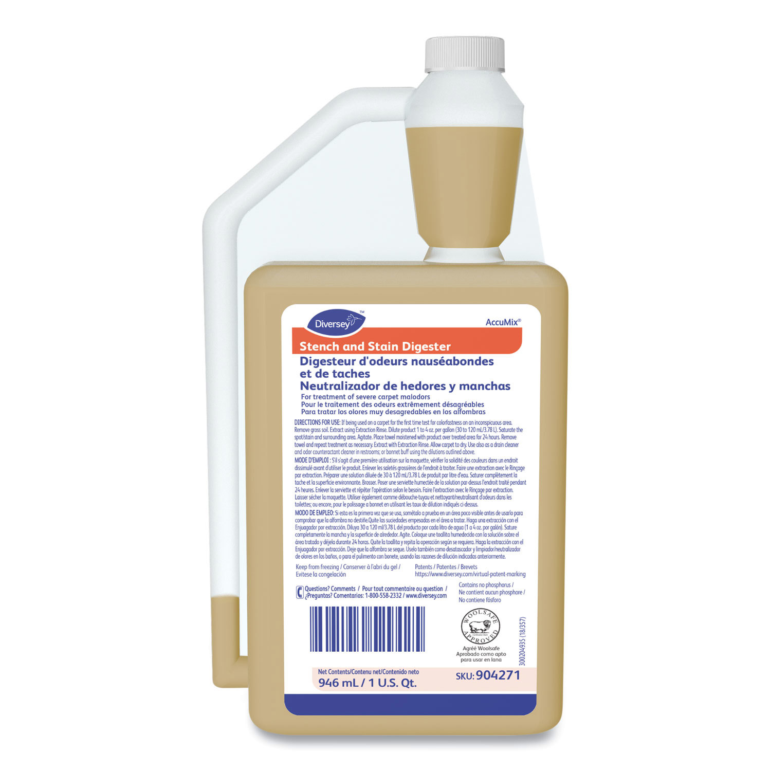 Carpet & Upholstery Cleaners; Cleaner Type: Stench & Stain Digester ; Form: Liquid ; Container Type: Bottle ; Biodegradeable: No ; Container Size: 32oz ; Scent: Floral Citrus