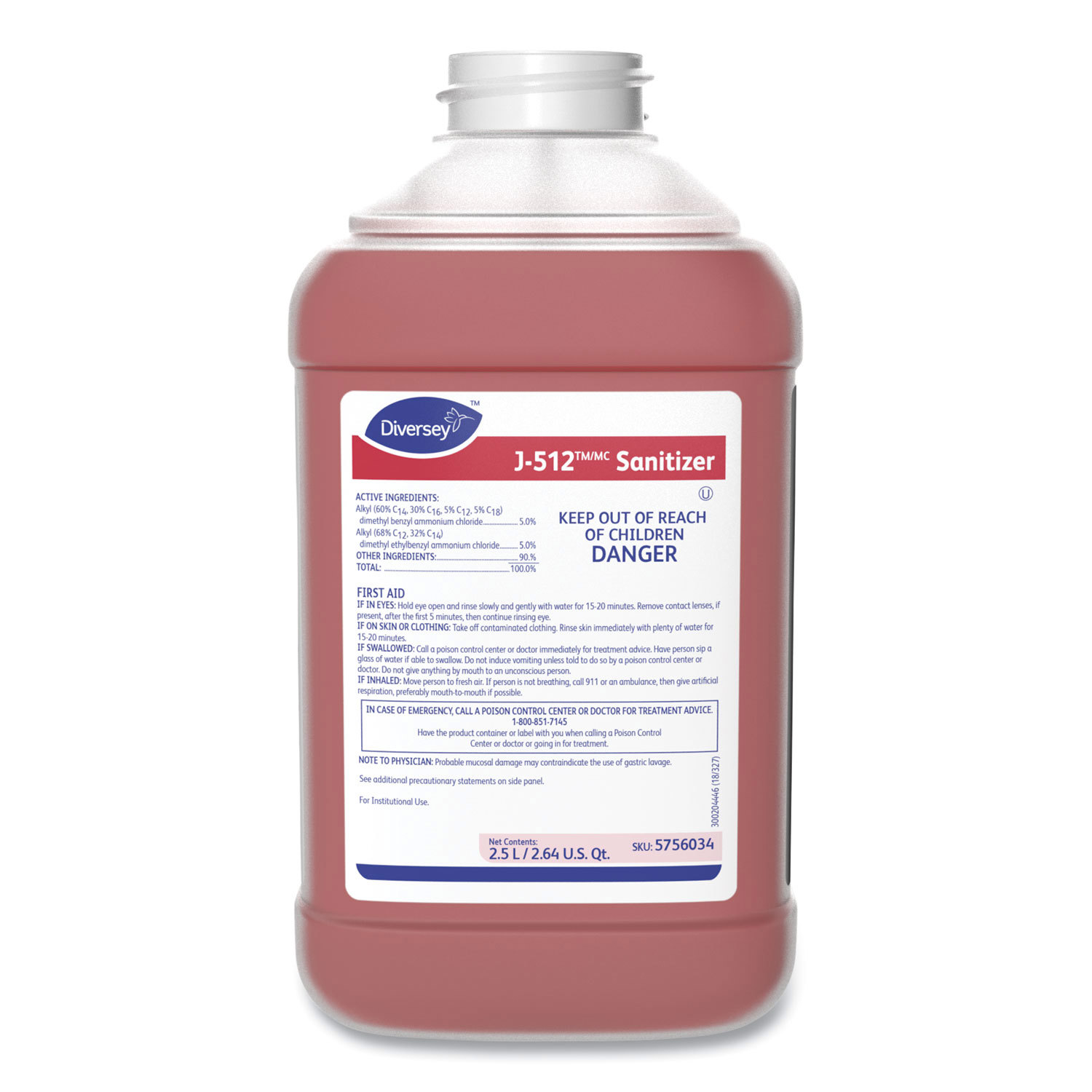 All-Purpose Cleaners & Degreasers; Product Type: All-Purpose Cleaner ; Form: Liquid ; Container Type: Bottle ; Container Size: 84.5 oz ; Scent: Typical Quaternary ; Application: For Commercial Sinks; Dairies; Restaurants; Bars & Institutions