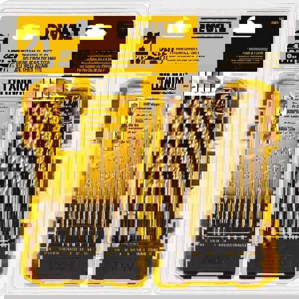 Drill Bit Set: Jobber Length Drill Bits, 135 deg, High-Speed Steel