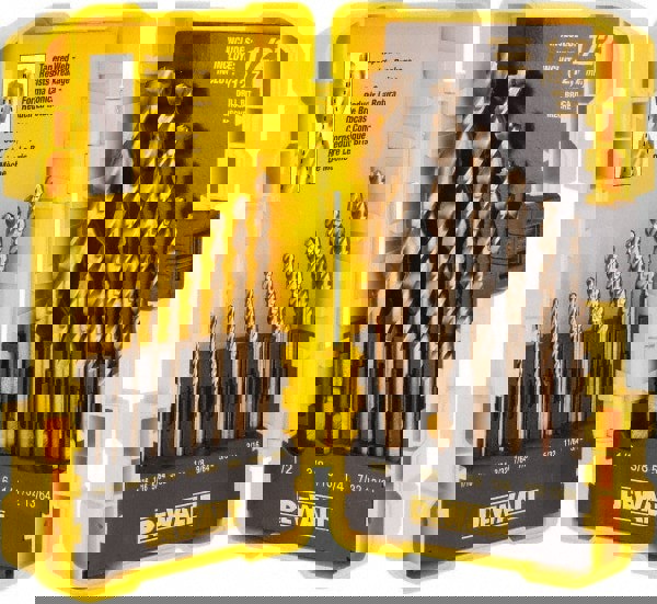 Drill Bit Set: Jobber Length Drill Bits, 16 Pc, 135 °, High Speed Steel