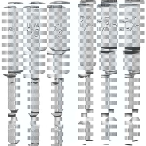 Power Screwdriver Bit Set Magnetic Nutsetter: 3 Pc, 1/4