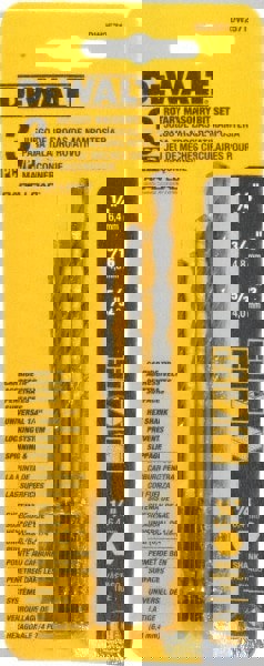 Drill Bit Set: Hammer Drill Bits, 3 Pc, 135 °, Carbide Tipped