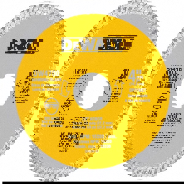 Wet & Dry Cut Saw Blade: 4