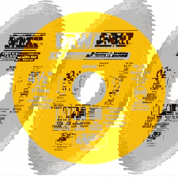 Wet & Dry Cut Saw Blade: 4-1/2