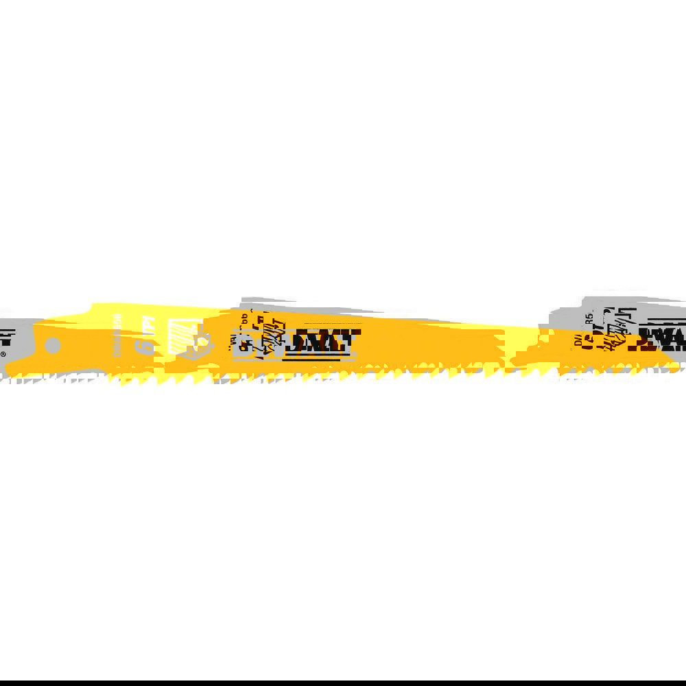Reciprocating Saw Blades; Blade Material: Bi-Metal ; Blade Length (Inch): 6 ; Blade Width (Decimal Inch): 0.0750 ; Teeth Per Inch: 6 ; Blade Thickness (Decimal Inch): 0.0500 ; Profile Shape: Straight