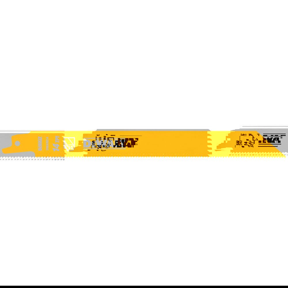 Reciprocating Saw Blades; Blade Material: Bi-Metal ; Blade Length (Inch): 8 ; Blade Width (Decimal Inch): 0.0750 ; Teeth Per Inch: 14 ; Blade Thickness (Decimal Inch): 0.0350 ; Profile Shape: Straight