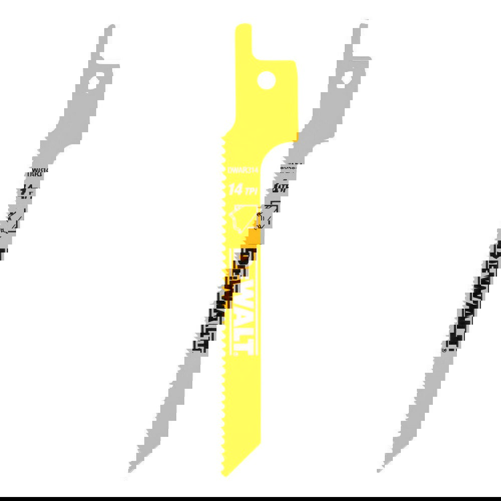 Reciprocating Saw Blades; Blade Material: Bi-Metal ; Blade Length (Inch): 3-1/2 ; Blade Width (Inch): 1 ; Teeth Per Inch: 14 ; Blade Thickness (Decimal Inch): 0.0350 ; Profile Shape: Straight