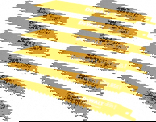 6 Piece, Bi-Metal Reciprocating Saw Blad