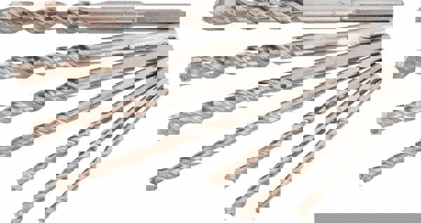 Drill Bit Set: Hammer Drill Bits, 7 Pc, 0 °, Carbide Tipped