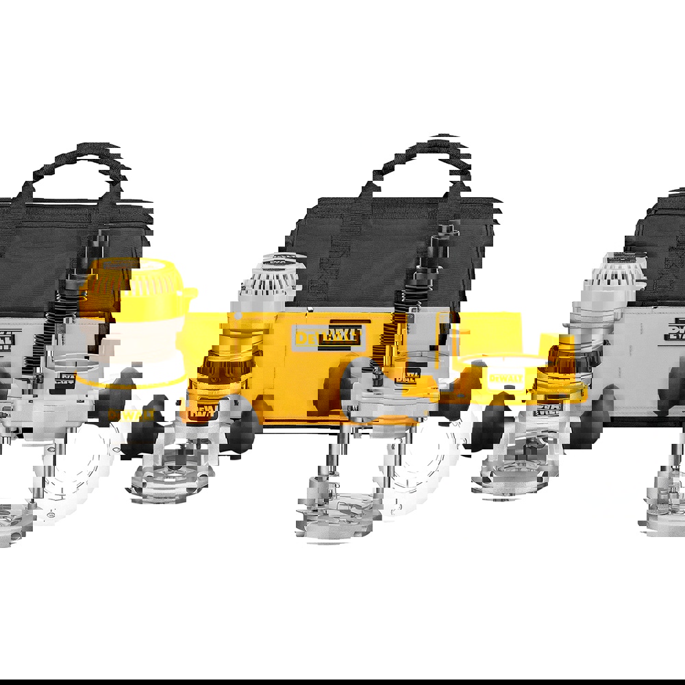 Router Kits; Router Type: Fixed/Plunge Combination; Speed (RPM): 24000; Collet Size (Inch): 1/2; 1/4; Collet Size: 1/2;1/4 in; Cord Length: 8.0 ft; Includes: DW618M motor pack;DW6184 fixed base;DW6182 plunge base;1/4
