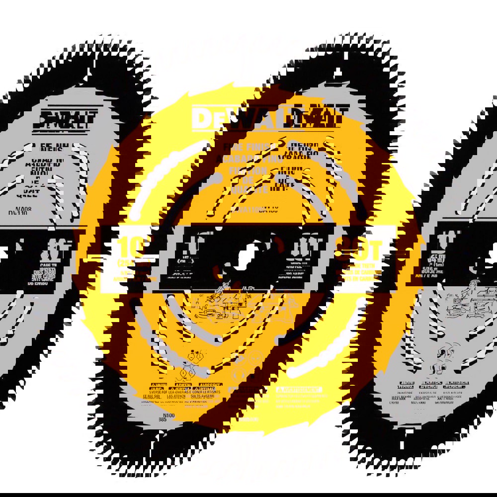 Wet & Dry-Cut Saw Blades; Blade Diameter (Inch): 10; Blade Material: Carbide; Blade Thickness (Decimal Inch): 0.4000; Arbor Hole Diameter (Inch): 1; Number of Teeth: 80; Arbor Style: Round with Diamond Knockout; Application: Laminate; Melamine; Hardwoods;