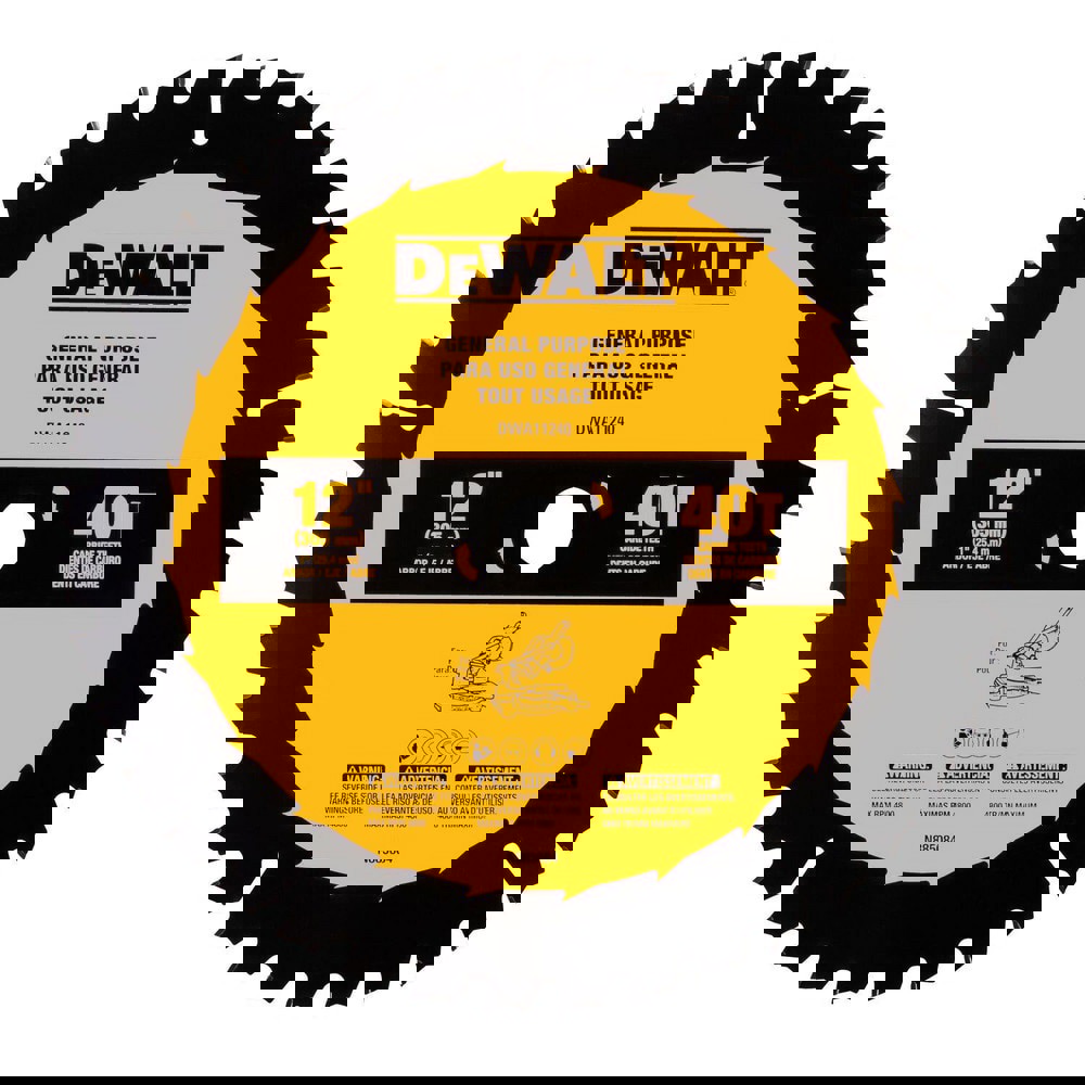 Wet & Dry-Cut Saw Blades; Blade Diameter (Inch): 12 ; Blade Material: Carbide ; Blade Thickness (Decimal Inch): 0.0787 ; Arbor Hole Diameter (Inch): 1 ; Number of Teeth: 40 ; Arbor Style: Round