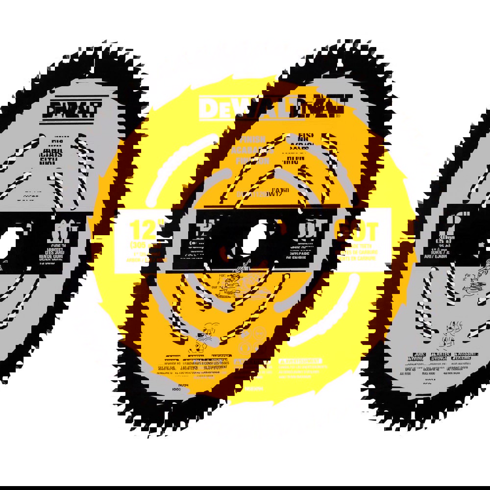 Wet & Dry-Cut Saw Blades; Blade Diameter (Inch): 12 ; Blade Material: Carbide ; Blade Thickness (Decimal Inch): 0.0787 ; Arbor Hole Diameter (Inch): 1 ; Number of Teeth: 60 ; Arbor Style: Round