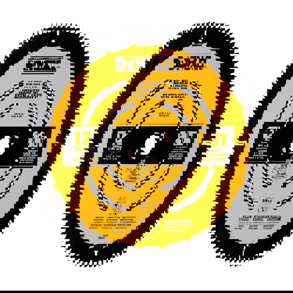 Wet & Dry-Cut Saw Blades; Blade Diameter (Inch): 12 ; Blade Material: Carbide ; Blade Thickness (Decimal Inch): 0.4000 ; Arbor Hole Diameter (Inch): 1 ; Number of Teeth: 80 ; Arbor Style: Round
