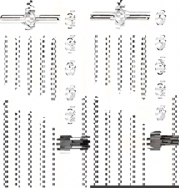 Tap & Die Set: #6-32 to 1/4-20 Taps, #6-32 to 1/4-20 Dies, UNC